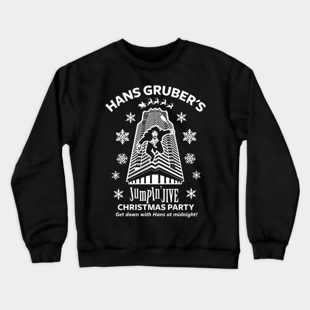 Hans Grubers Jumpin' Jive Christmas Party Crewneck Sweatshirt by johnoconnorart